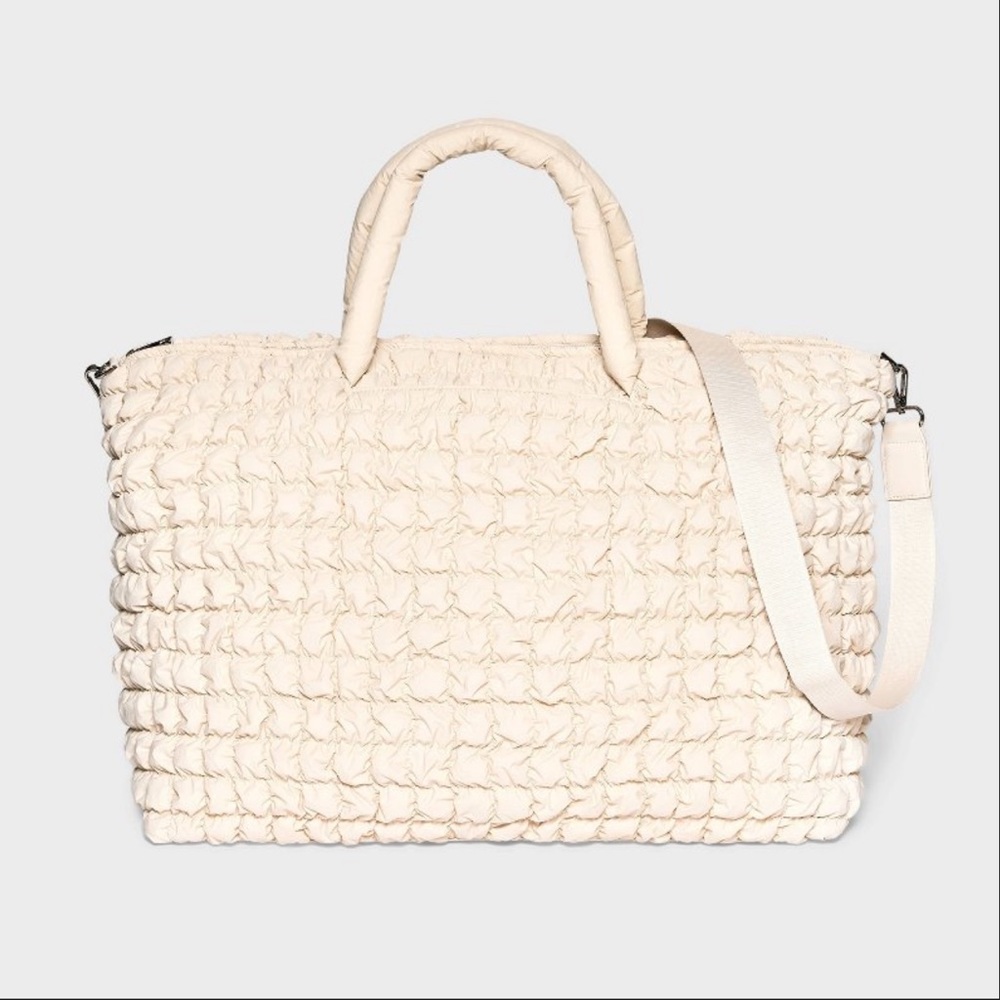 Athleisure Soft Puff Weekender Bag - A New Day™ Off White